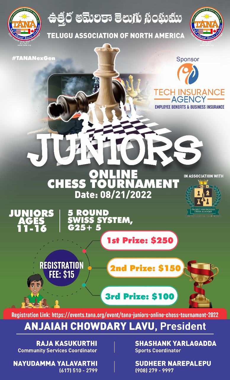 TANA Juniors Online Chess Tournament - 2022