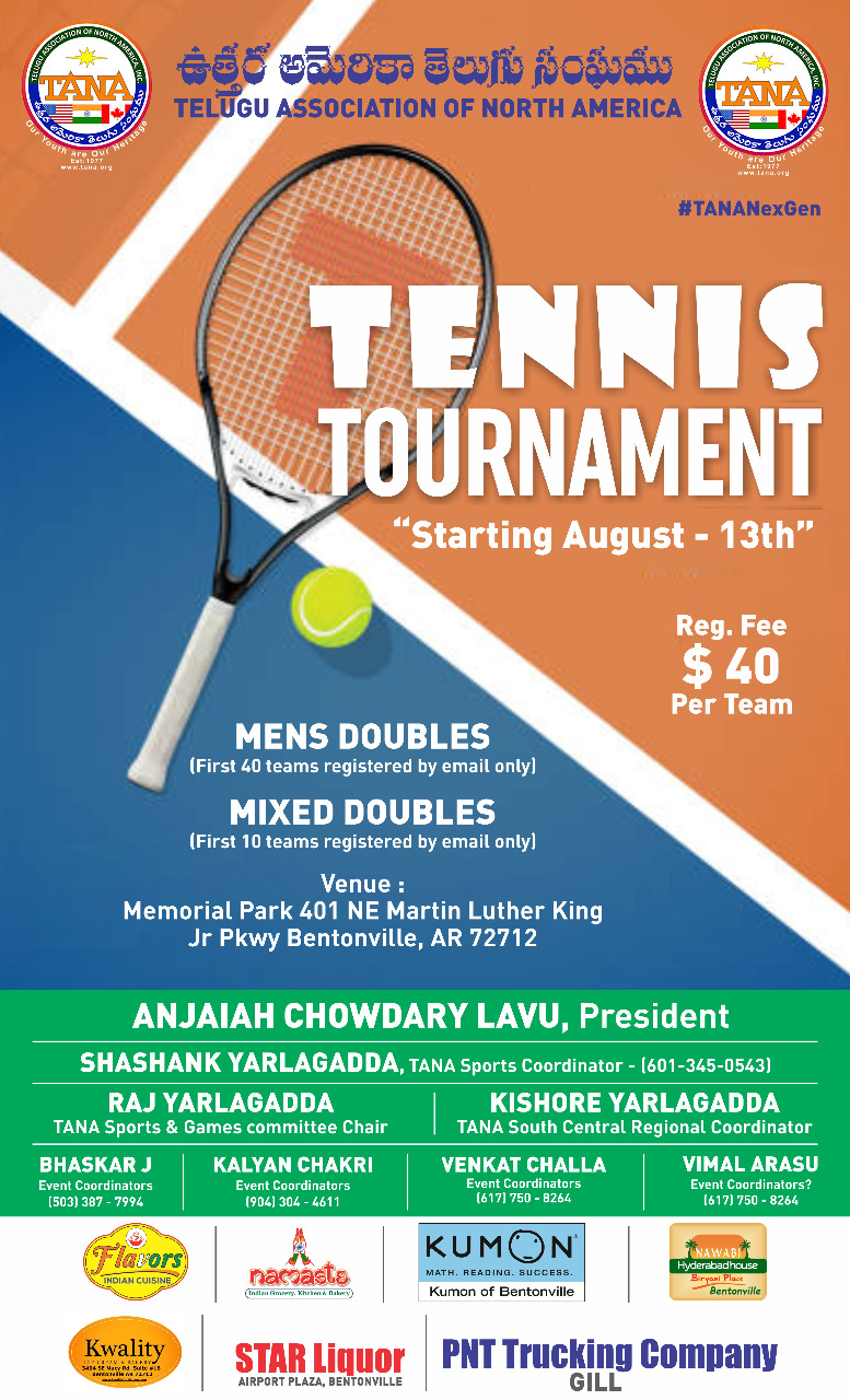 TANA Tennis Tournament in Arkansas- 2022