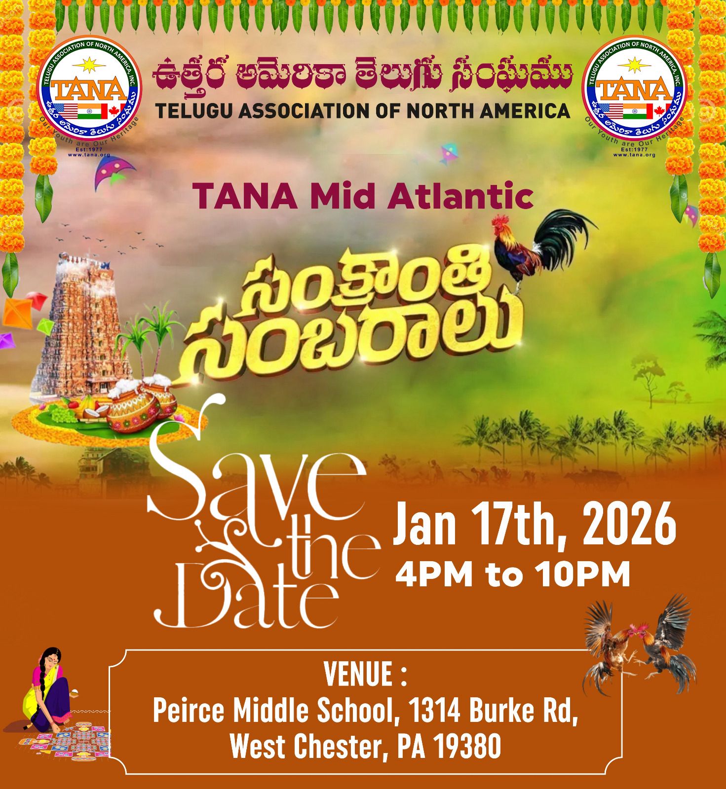 TANA Mid Atlantic Sankanthi Sambaralu 2025