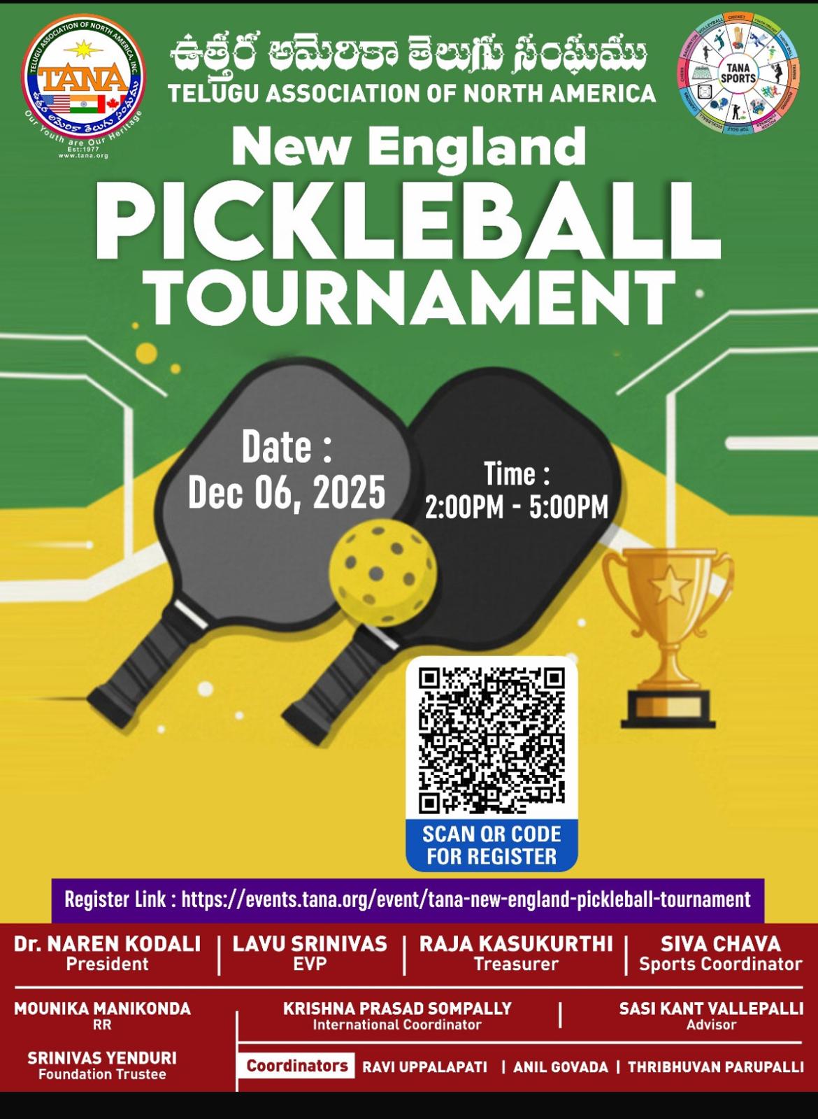 TANA New England Pickleball Tournament