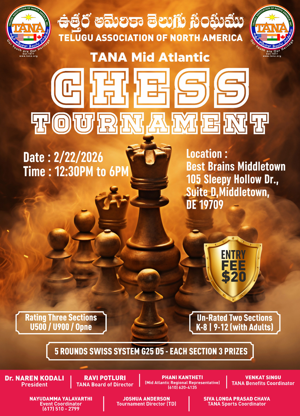 TANA MID-ATLANTIC Chess Tournament