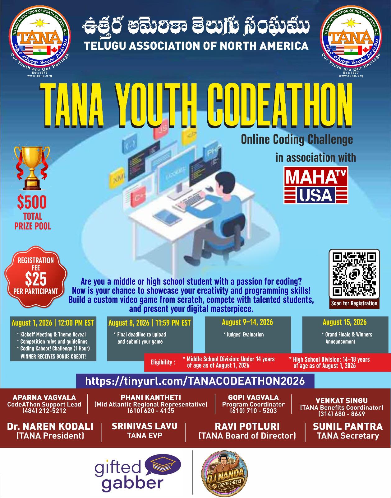 TANA CodeAThon Online 2026